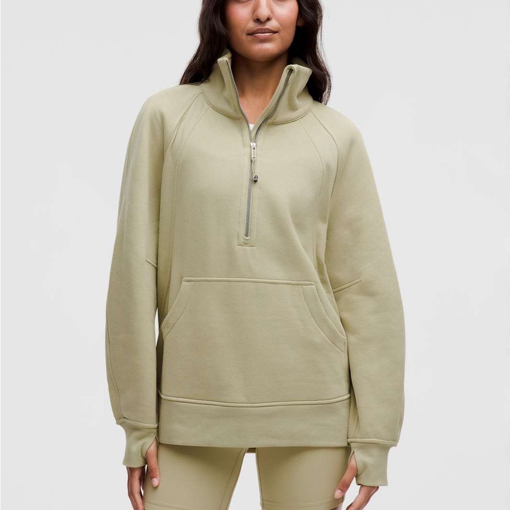 Lululemon Scuba Oversized Funnel-Neck Half Zip *Long XS/S Honeydew